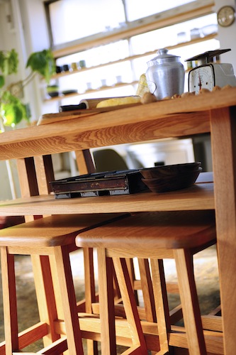 家具、無垢、カウンターテーブル、ダイニングテーブル、ROBUS