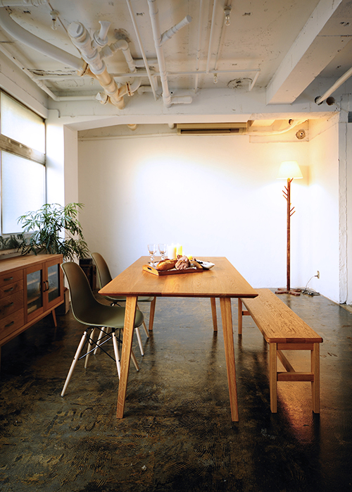 家具、無垢、アングルテーブル、ダイニングテーブル、ワークテーブル、ROBUS